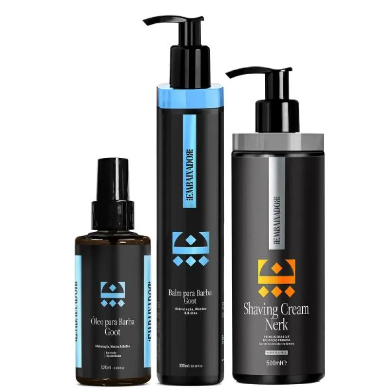 SHAVING CREAM + ÓLEO E BALM GOOT BANCADA EMBAIXADOR 500ml