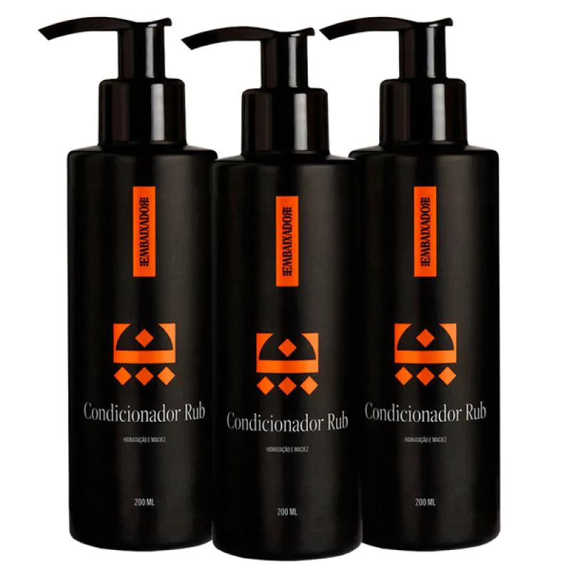 KIT 03 CONDICIONADOR PARA CABELO RUB EMBAIXADOR 200ml