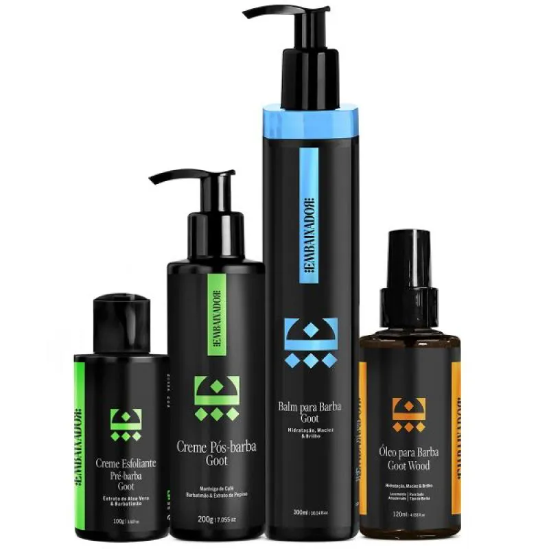 KIT BARBOTERAPIA BANCADA GOOT WOOD BALM ÓLEO EMBAIXADOR 300ml