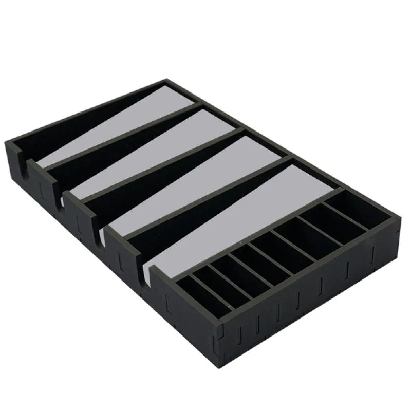 SUPORTE EM MDF PARA 4 MáQUINAS DE CORTAR CABELO E 8 PENTES Cinza