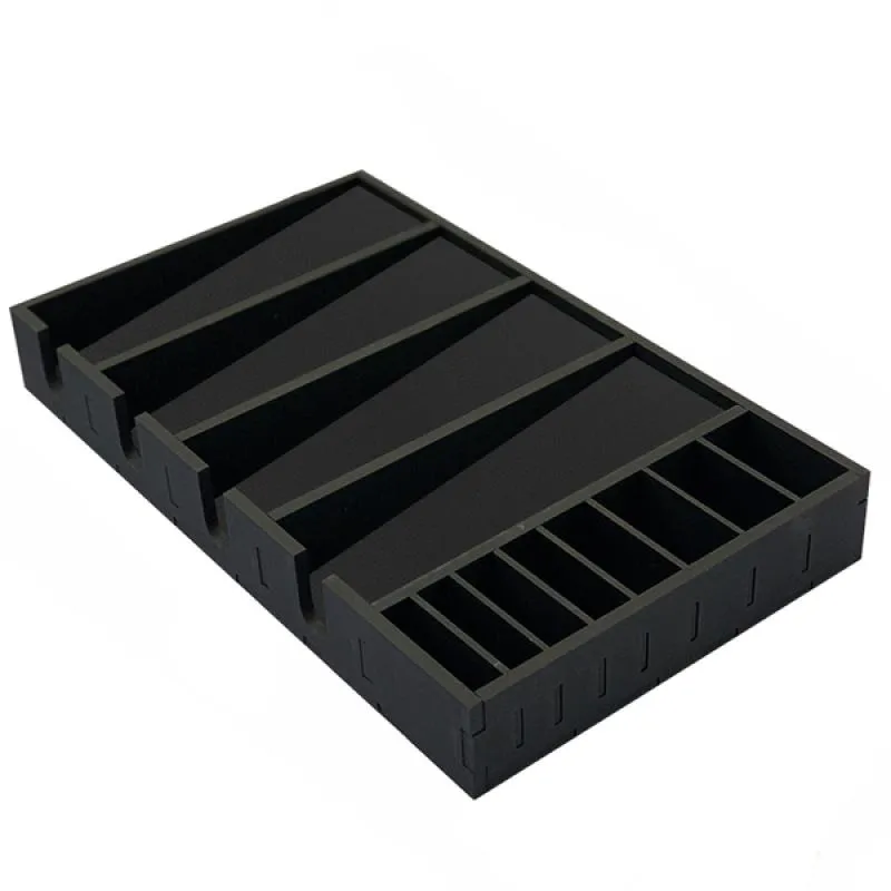SUPORTE EM MDF PARA 4 MáQUINAS DE CORTAR CABELO E 8 PENTES Preto