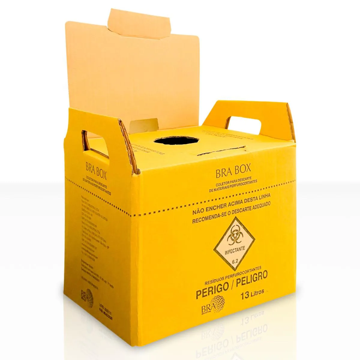 CAIXA COLETORA P/ MAT. PERFURO CORTANTE 13 LT. BRA BOX 1UN