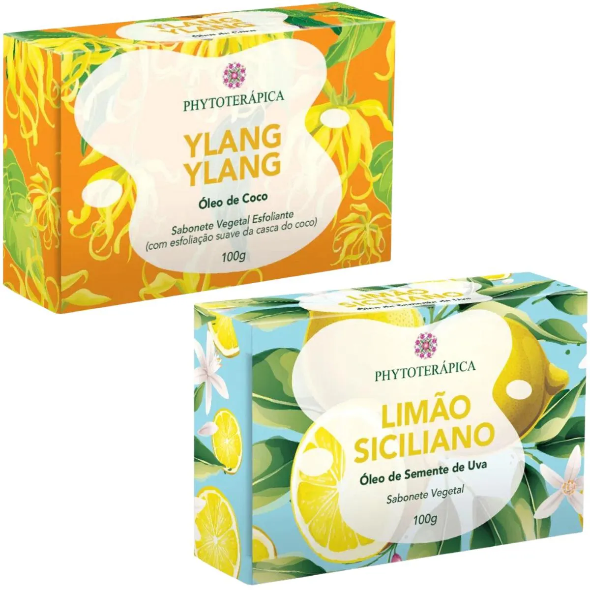 SABONETE VEGETAL YLANG YLANG+LIMãO SICILIANO 100G COM 2