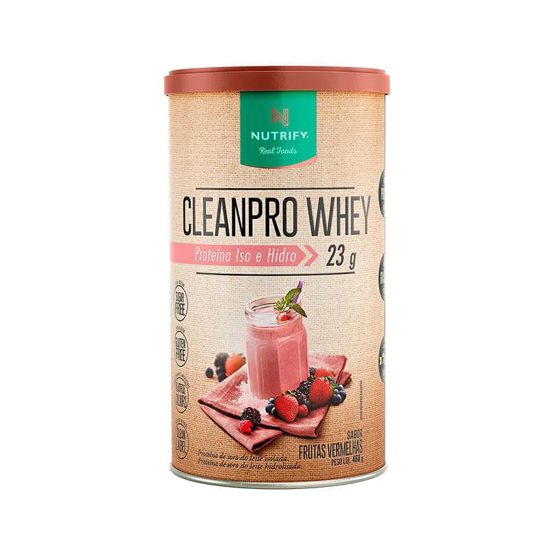 CLEANPRO WHEY FRUTAS VERMELHAS NUTRIFY 450G