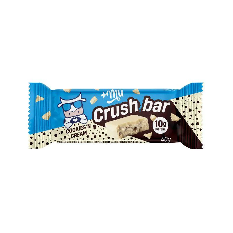 Barra de Proteína +Mu Crush Bar Cookies & Cream 40g