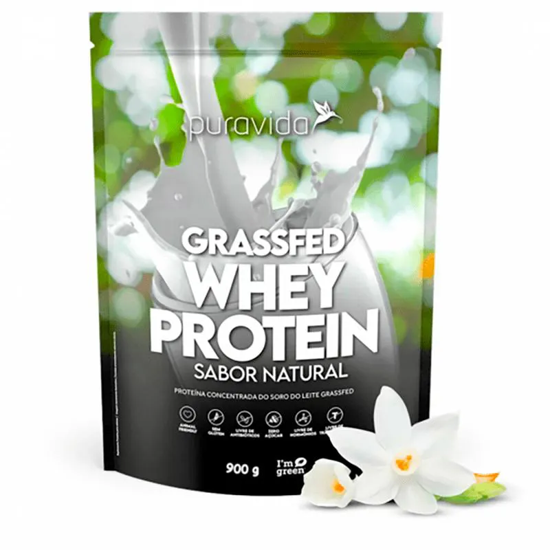 GRASSFED WHEY PROTEIN NATURAL 900G - PURA VIDA
