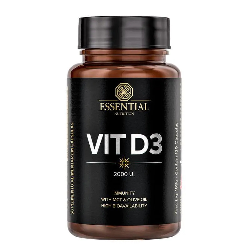 VITAMINA D3 2000UI ESSENTIAL NUTRITION 120 CáPSULAS