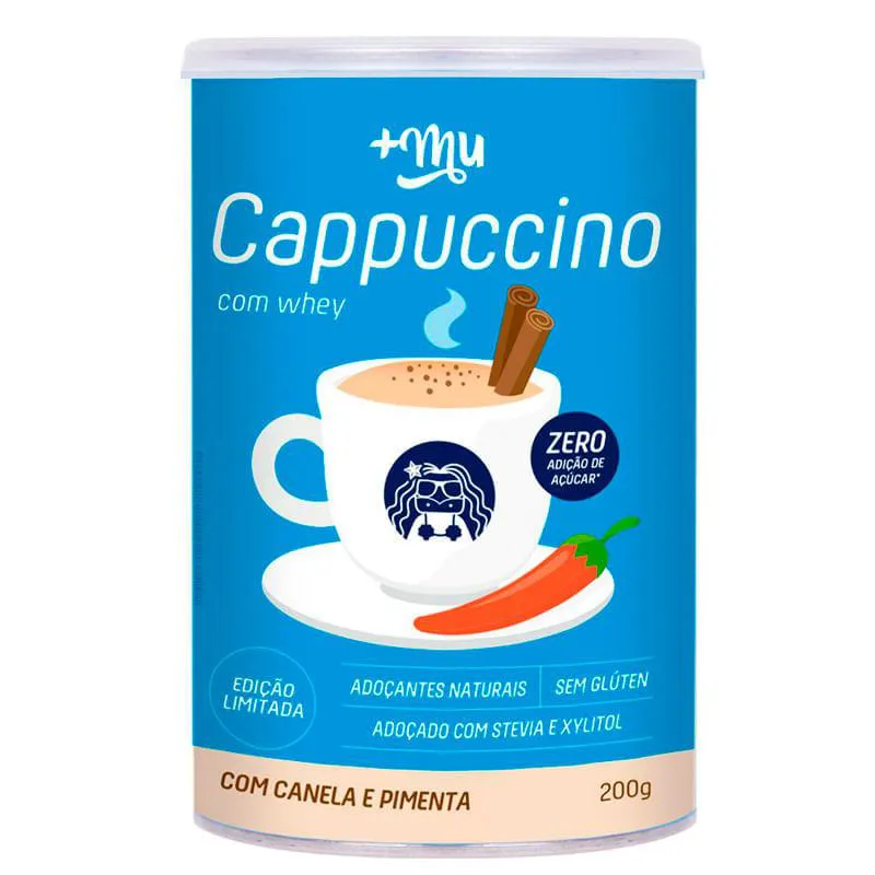 Cappuccino com Whey Mais Mu Canela e Pimenta 200g