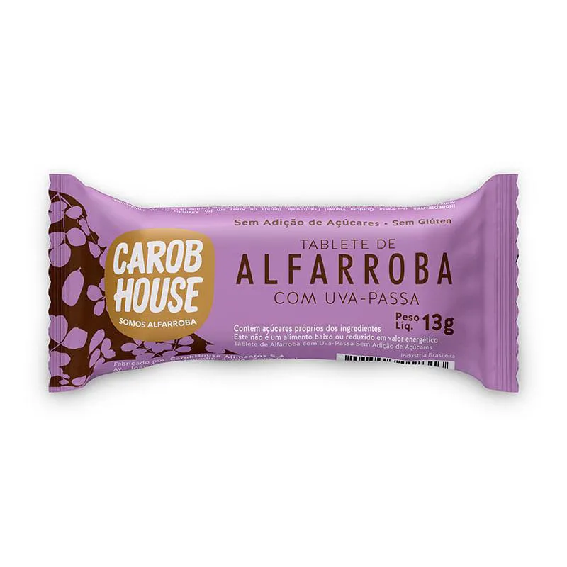 ALFARROBA COM UVA PASSA CAROB HOUSE 13G