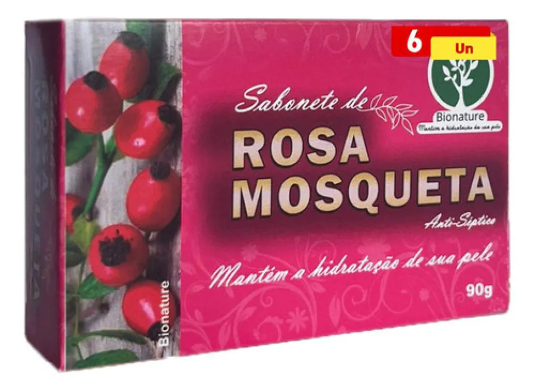SABONETE DE ROSA MOSQUETA 6 X 110G BIONATURE