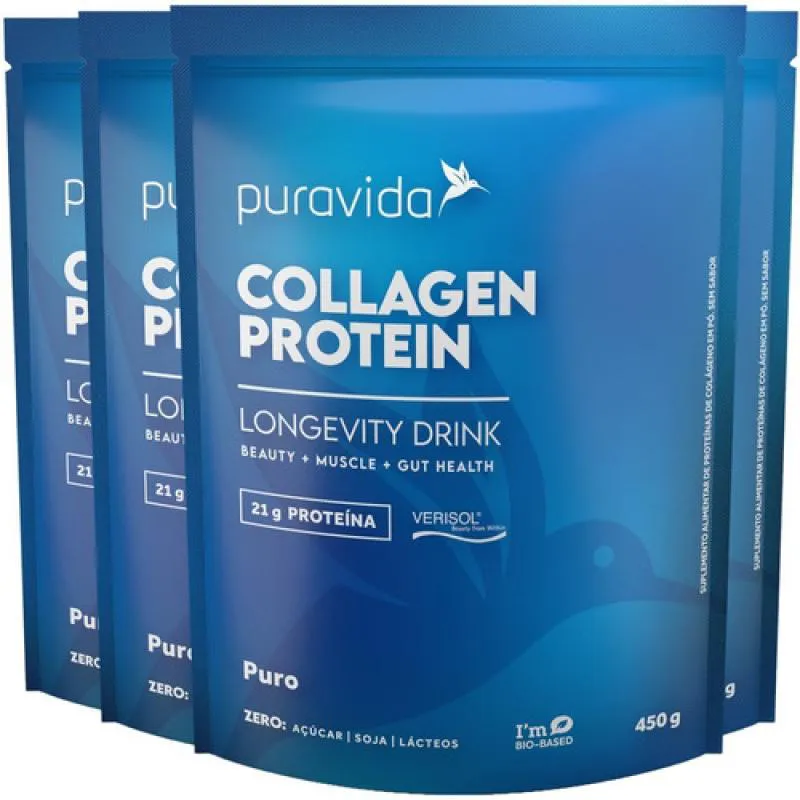 COLLAGEN PROTEIN PURO 4 X 450G PURAVIDA