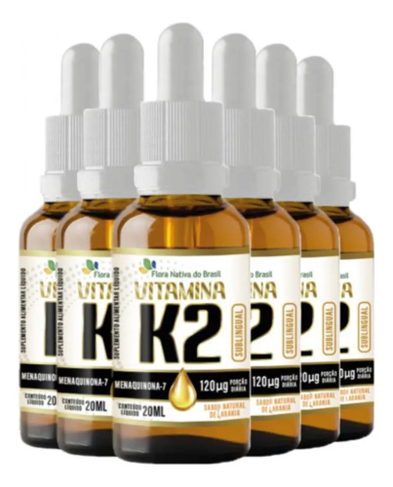 VITAMINA K2 EM GOTAS 6 X 20ML FLORA NATIVA