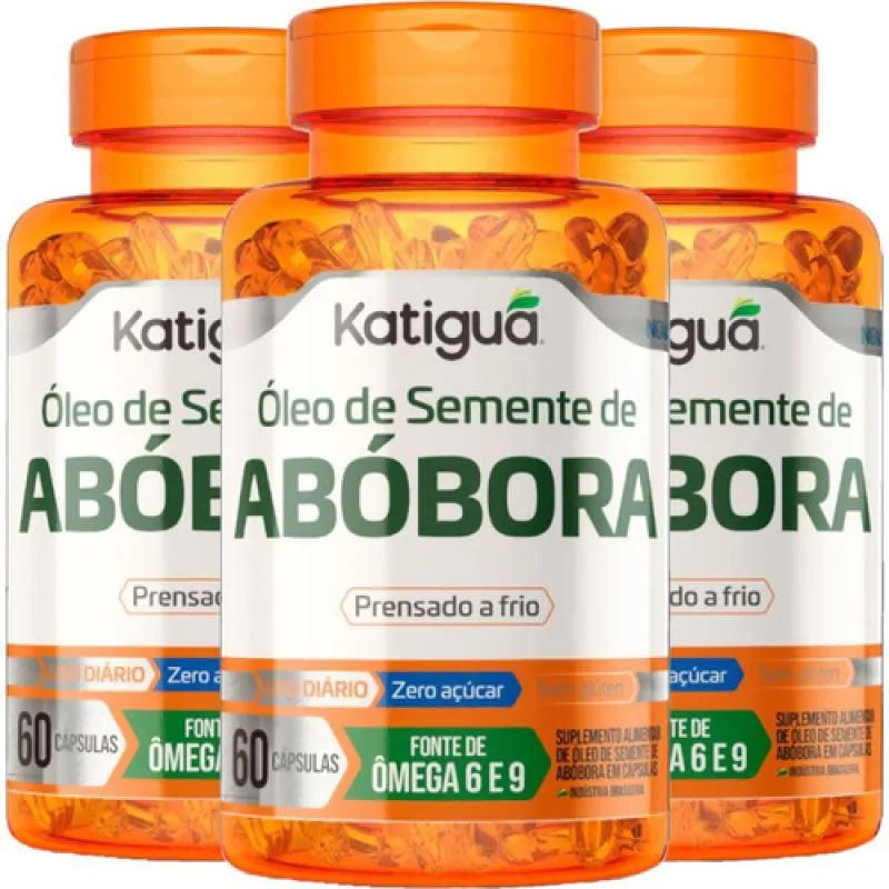 ÓLEO DE SEMENTE DE ABóBORA 3 X 60 CáPSULAS - KATIGUá