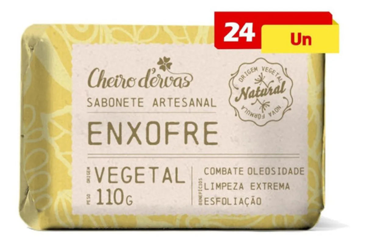 SABONETE DE ENXOFRE 24 X 110G - CHEIRO D´ERVAS