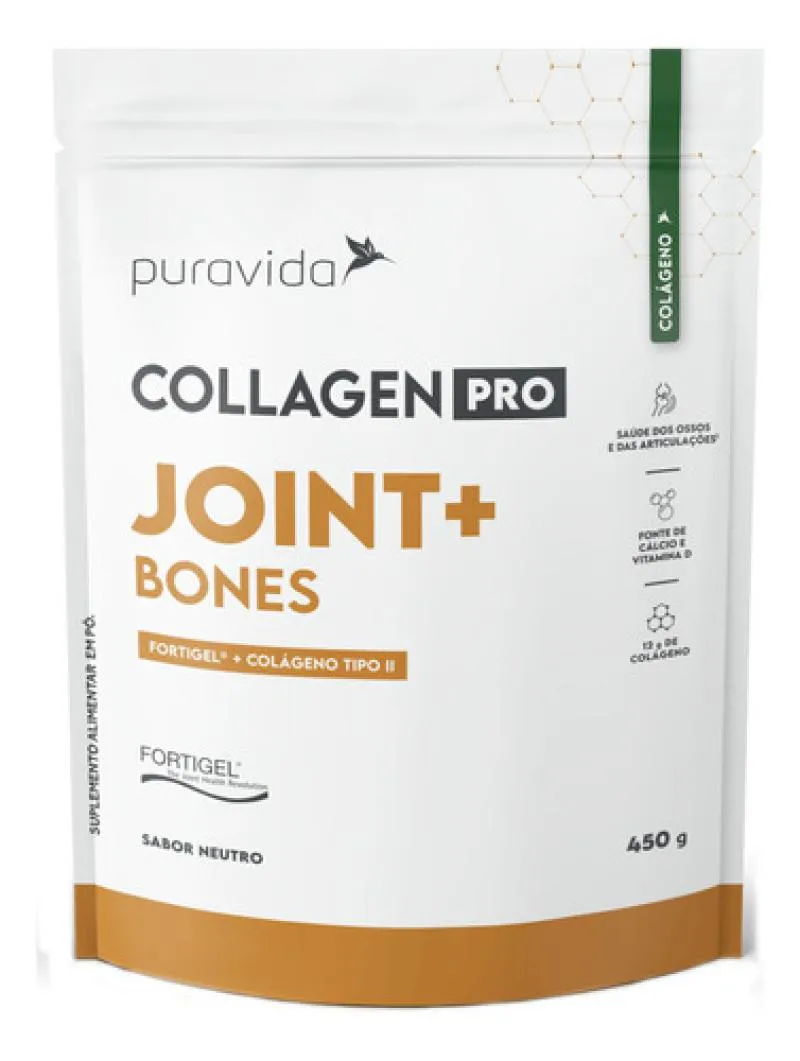 COLLAGEN PRO JOINT E BONES 450G PURAVIDA