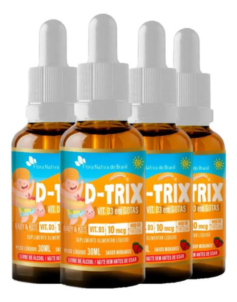 VITAMINA D3 D-TRIX KIDS GOTAS 4 X 30ML FLORA NATIVA