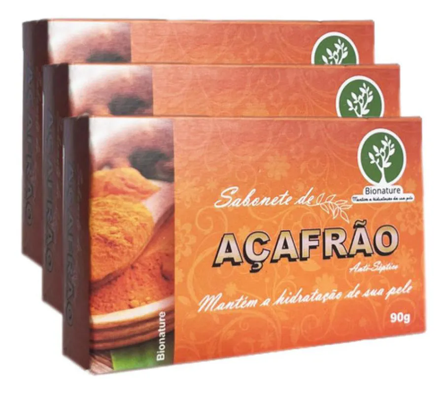 SABONETE DE AçAFRãO 3 X 110G BIONATURE