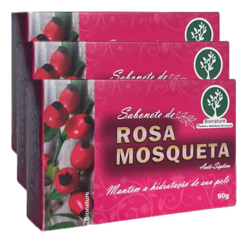 SABONETE DE ROSA MOSQUETA 3 X 110G BIONATURE