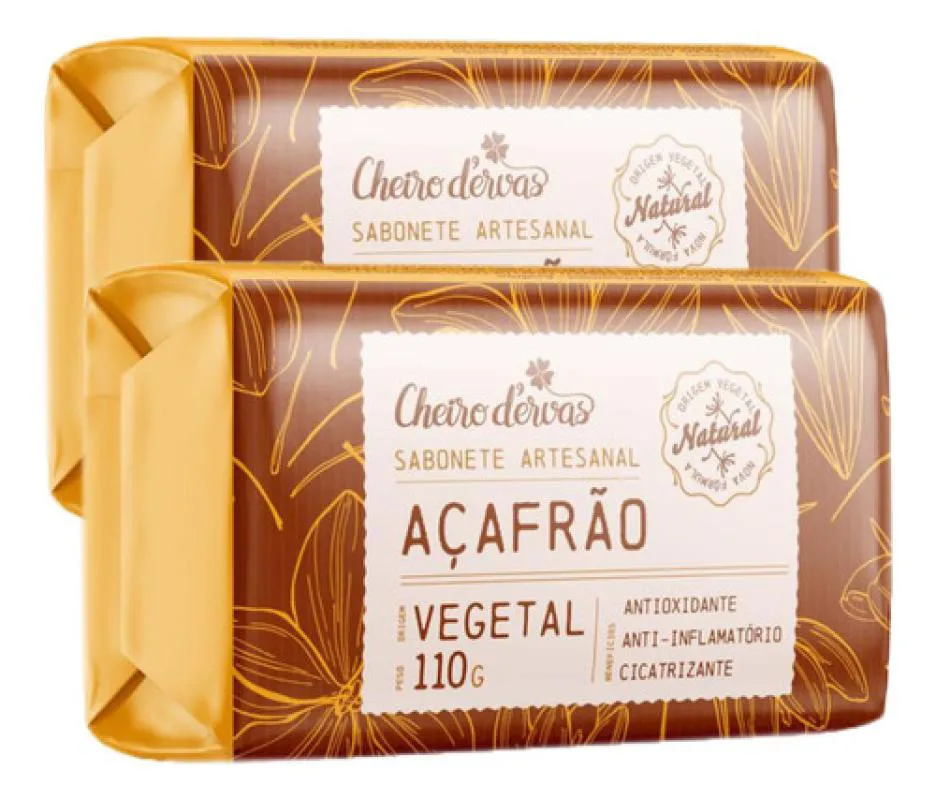 SABONETE DE AçAFRãO 2 X 110G CHEIRO D´ERVAS