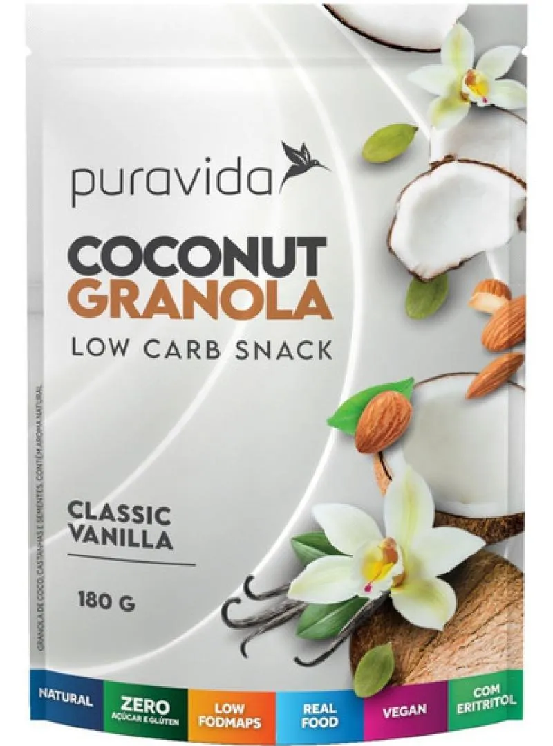 GRANOLA COCONUT VANILLA 180G PURAVIDA