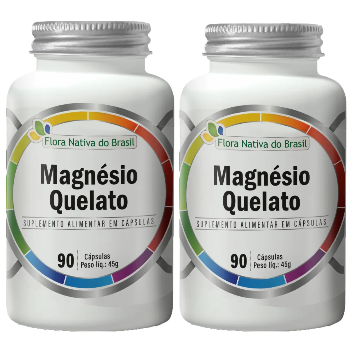KIT 2 MAGNÉSIO QUELATO 500MG 90 CÁPSULAS - FLORA NATIVA