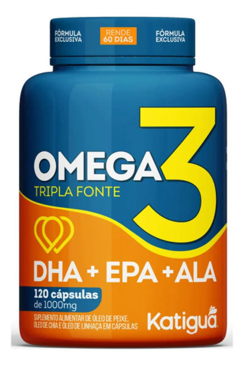 ÔMEGA 3 TRIPLA FONTE 120 CáPSULAS KATIGUá