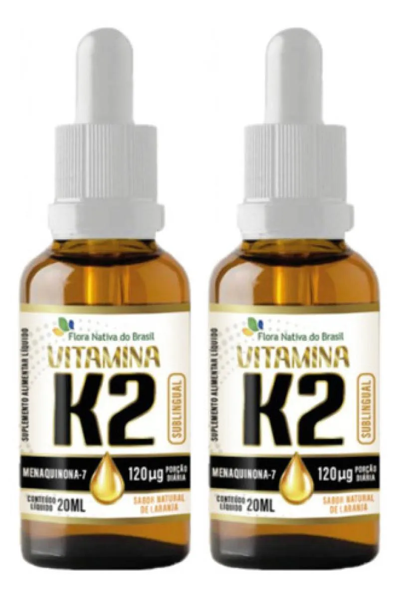 VITAMINA K2 EM GOTAS 2 X 20ML FLORA NATIVA