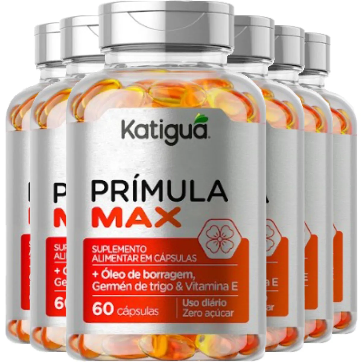 KIT 6 PRÍMULA MAX 1G 60 CÁPSULAS - KATIGUÁ