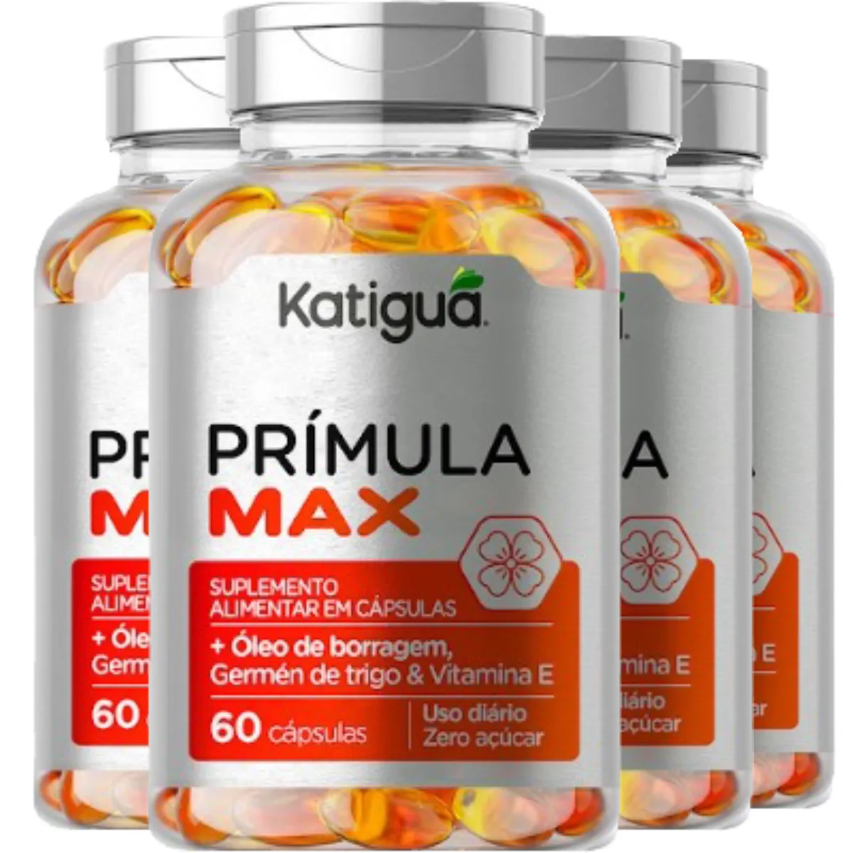 KIT 4 PRÍMULA MAX 1G 60 CÁPSULAS - KATIGUÁ