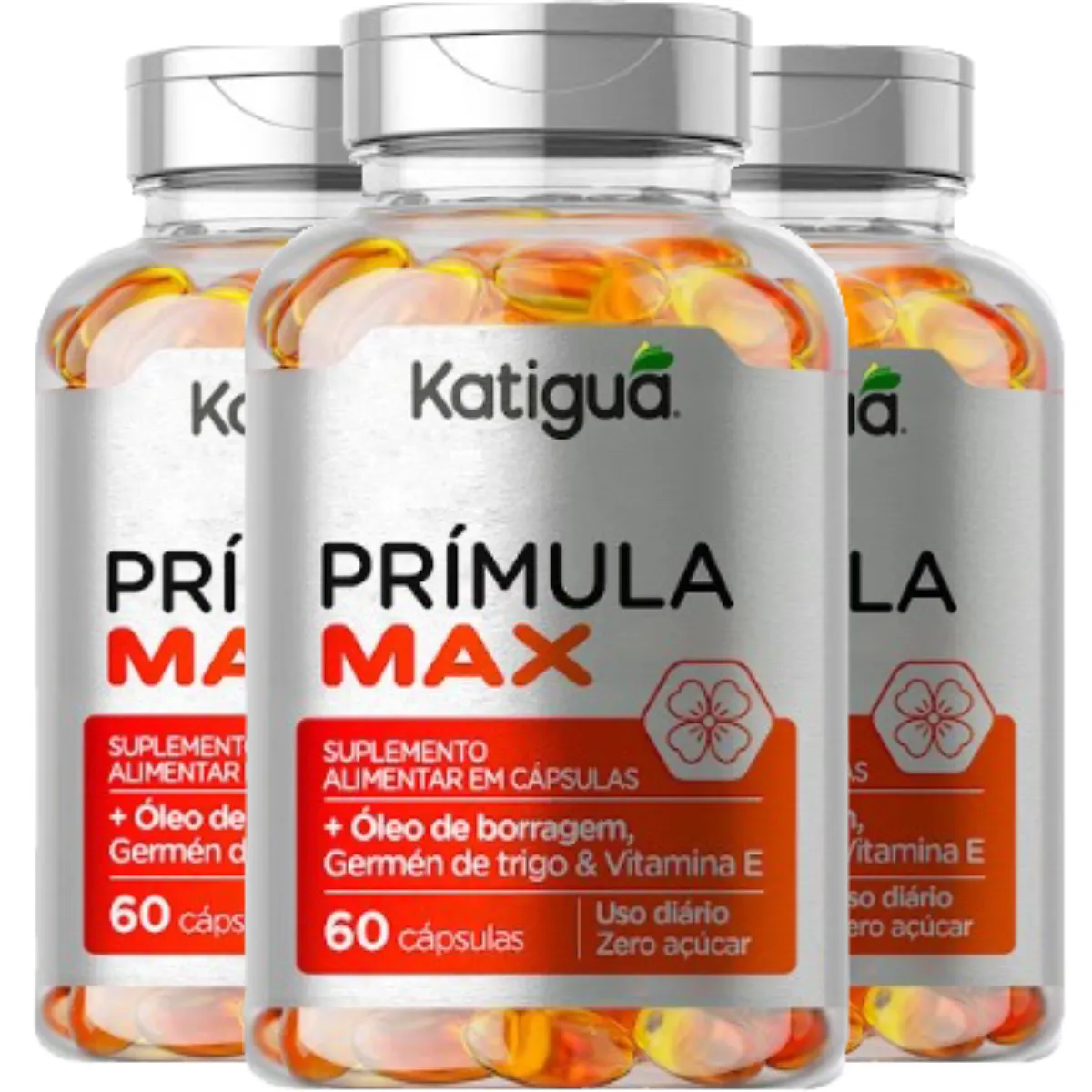 KIT 3 PRÍMULA MAX 1G 60 CÁPSULAS - KATIGUÁ