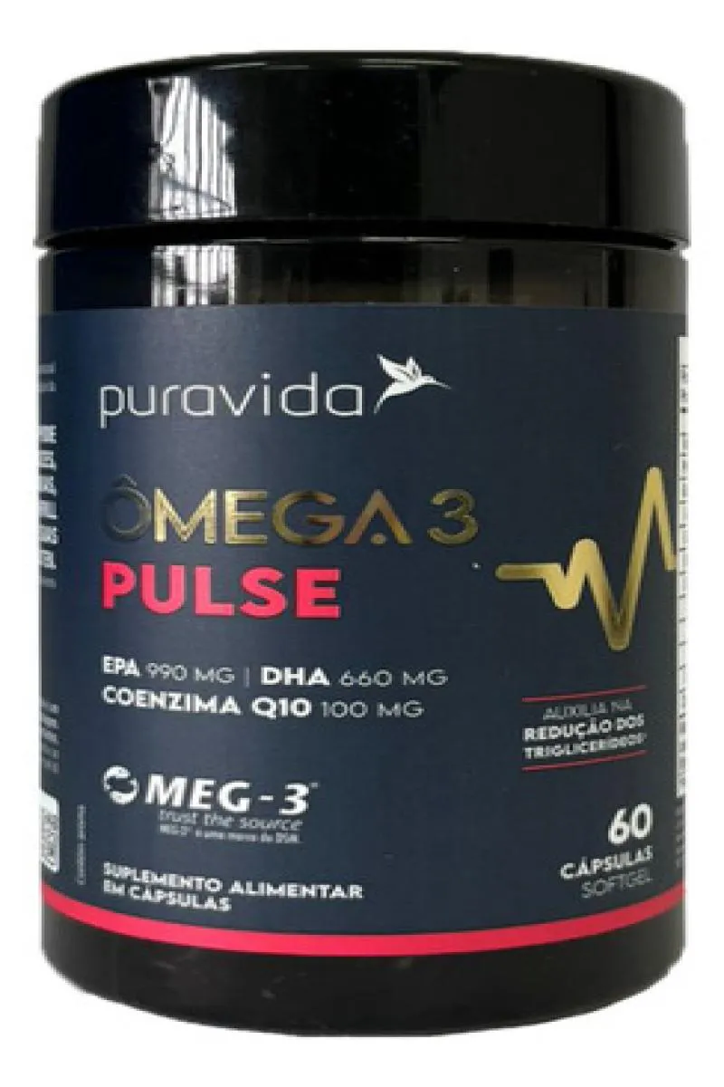 Ômega 3 Pulse 60 Cápsulas Puravida