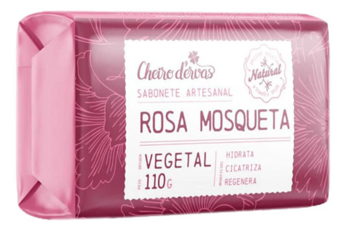 SABONETE DE ROSA MOSQUETA 110G CHEIRO D´ERVAS
