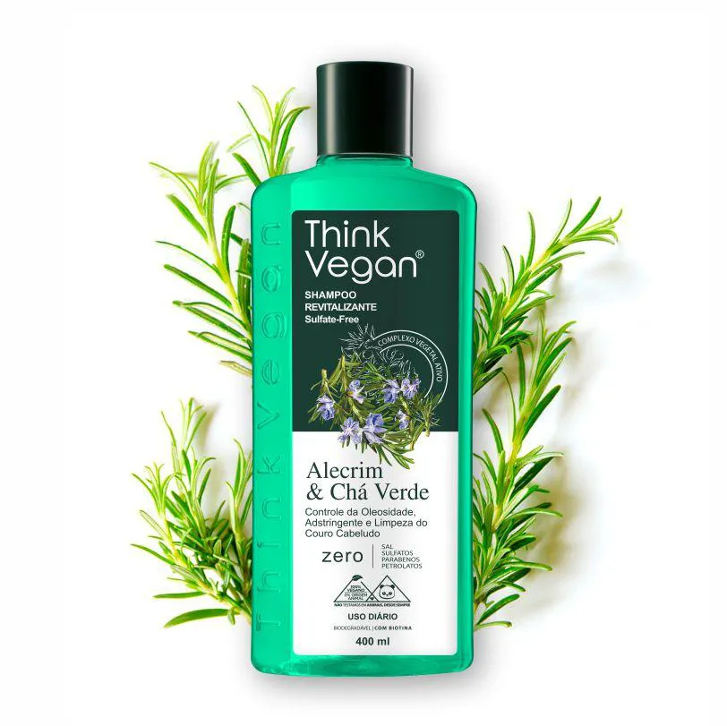 SHAMPOO REVITALIZANTE ALECRIM E CHá VERDE 400ML