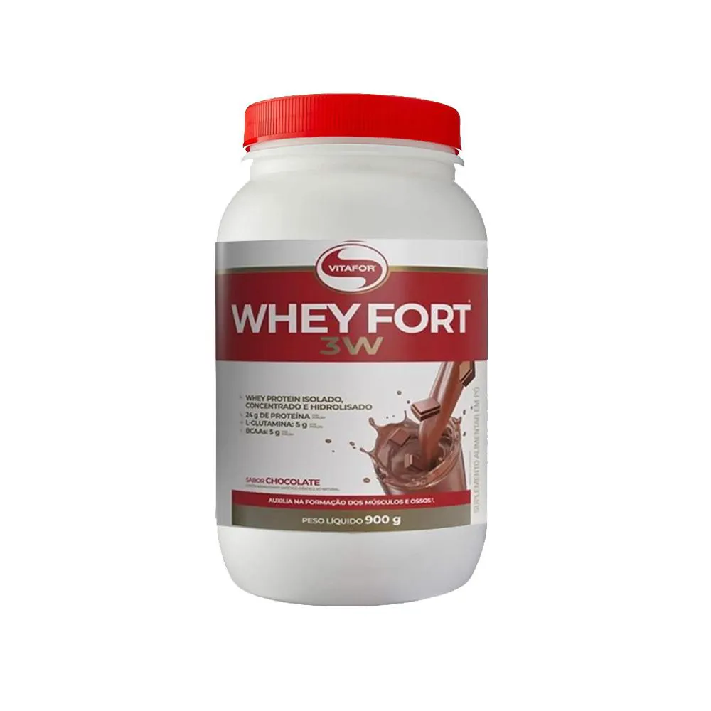 Whey Protein Vitafor Whey Fort 3W Chocolate 900g