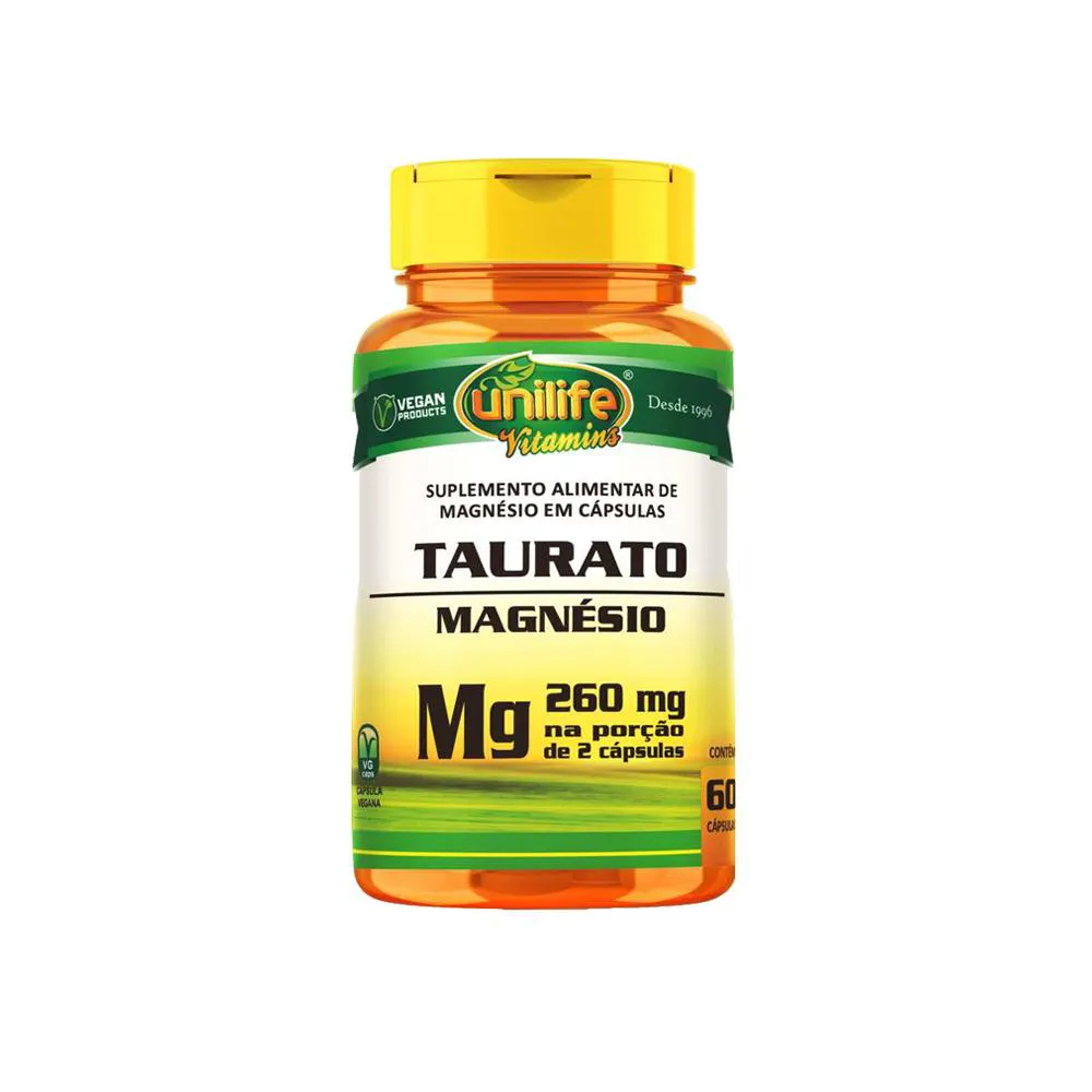 MAGNESIO TAURATO 60 CAPS 260MG - UNILIFE