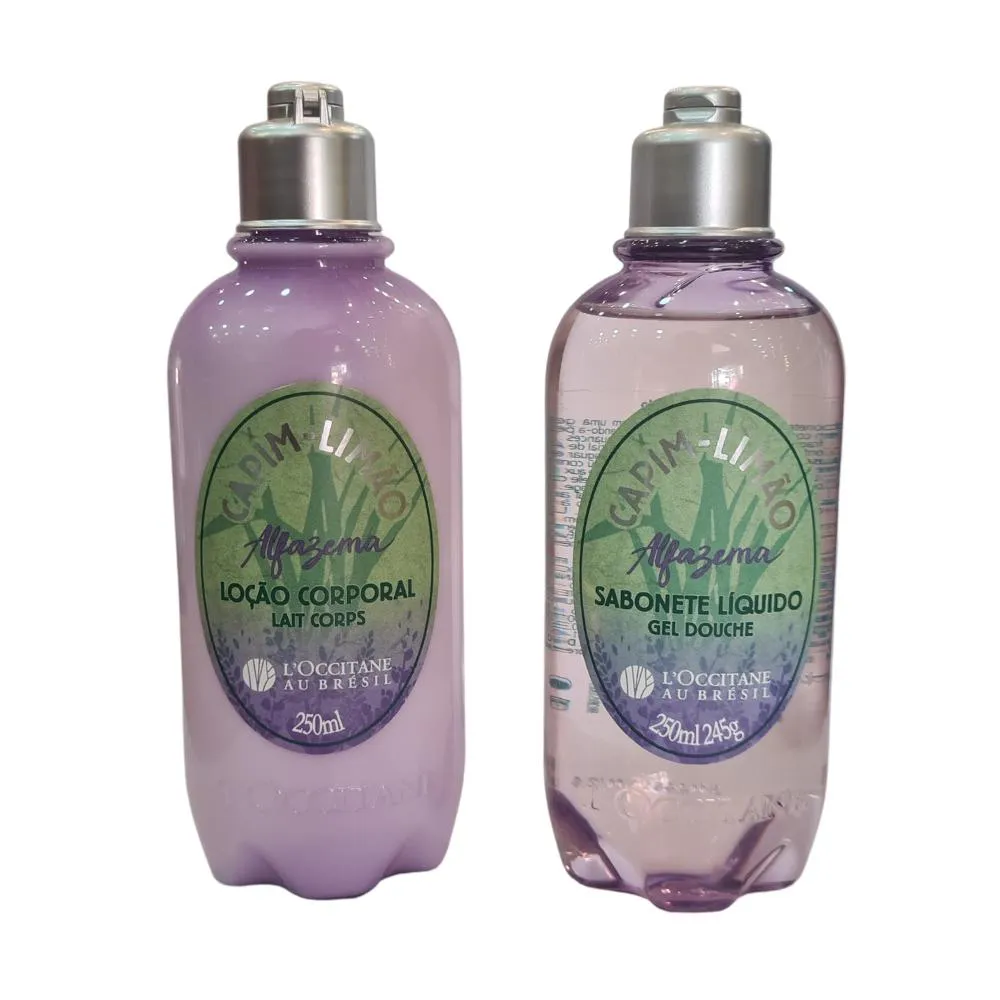 KIT L´OCCITANE LOçãO + SABONETE LíQUIDO CAPIM LIMãO ALFAZEMA