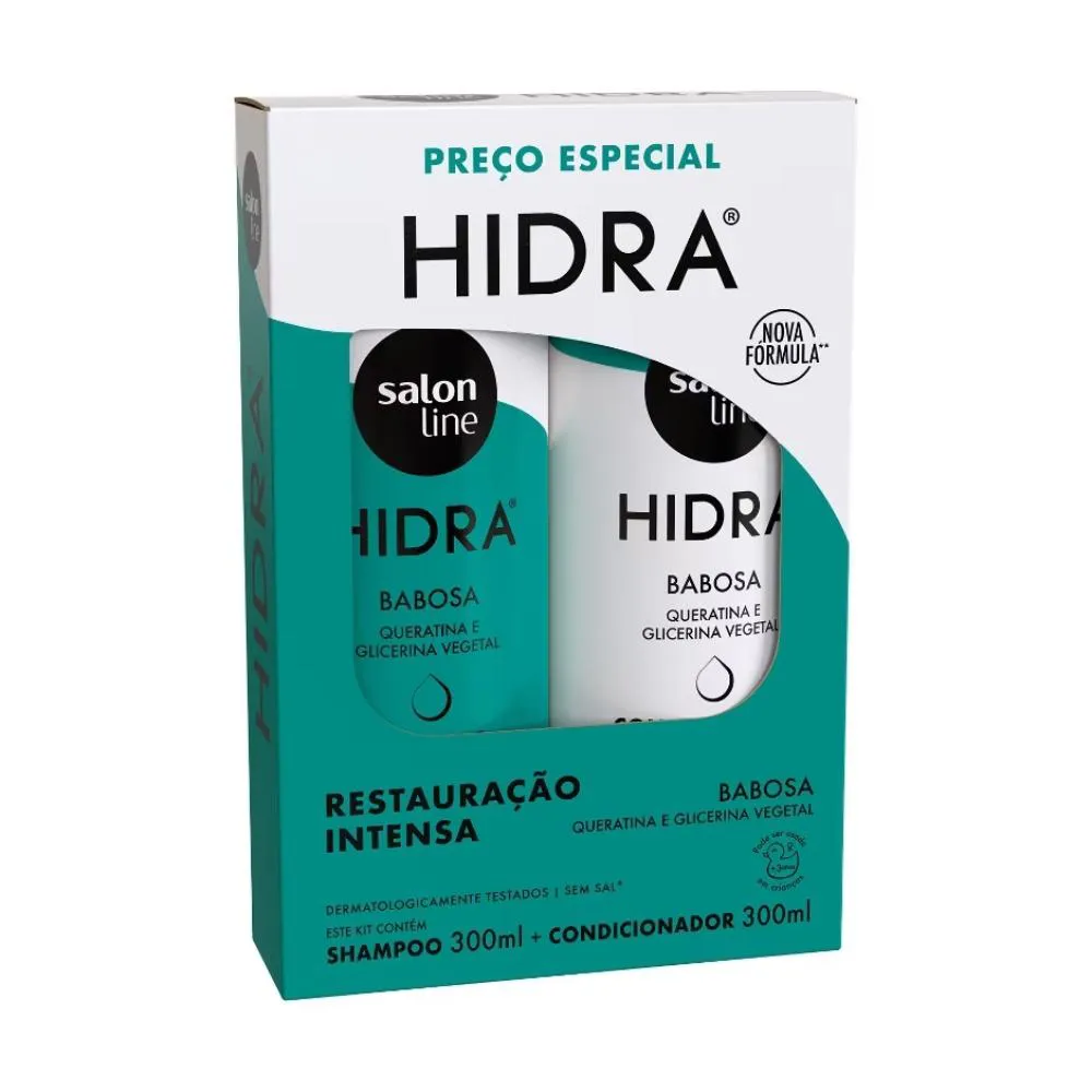 SALON LINE HIDRA BABOSA KIT SHAMPOO+CONDICIONADOR 300ML
