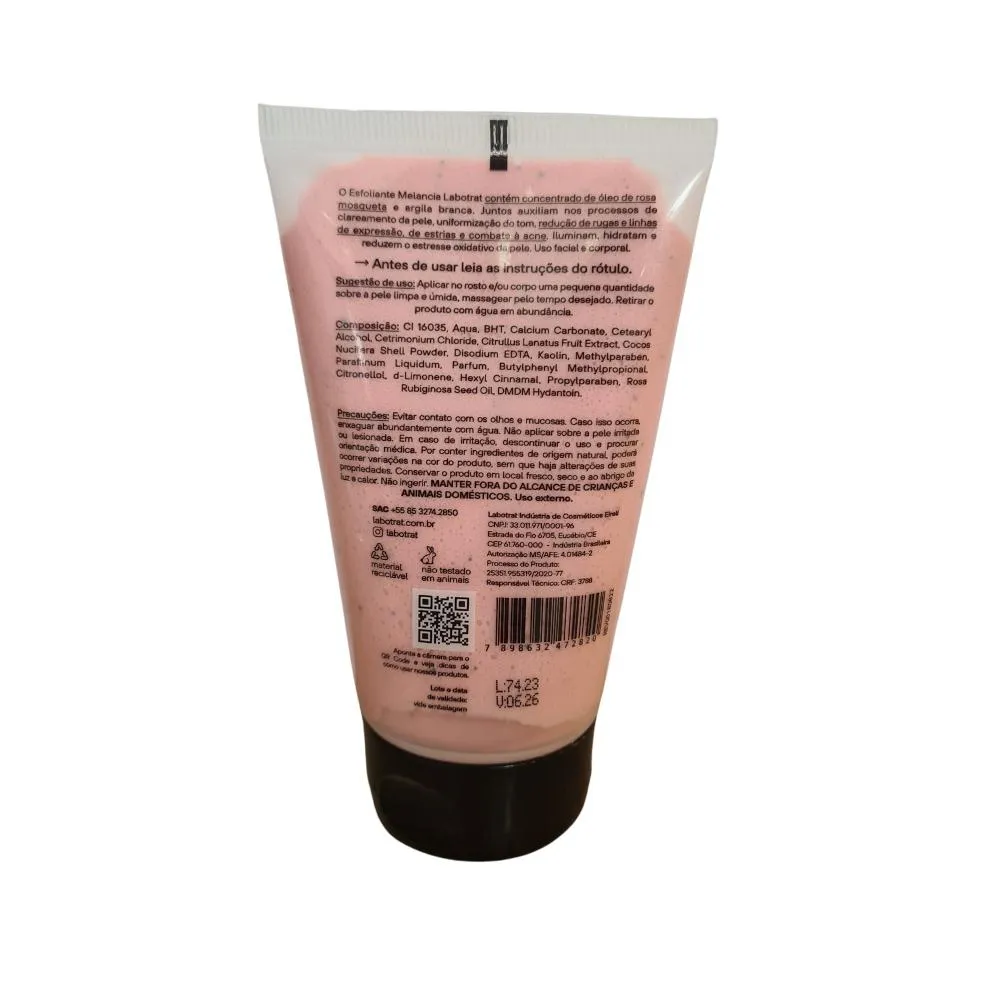 ESFOLIANTE CORPO E ROSTO MELANCIA ROSA MOSQUETA LABOTRAT 150G