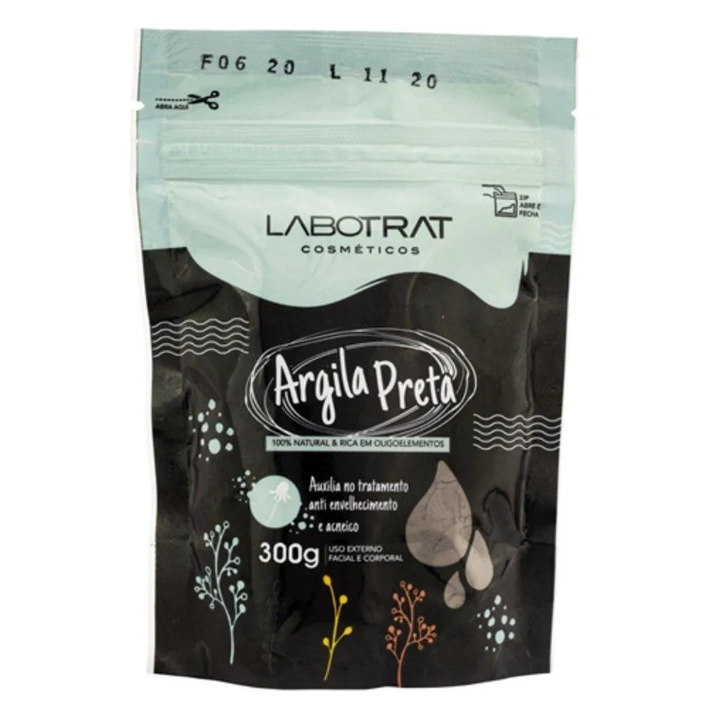 GEL ARGILA PRETA Pó ANTI-IDADE FACIAL CORPORAL LABOTRAT 100G