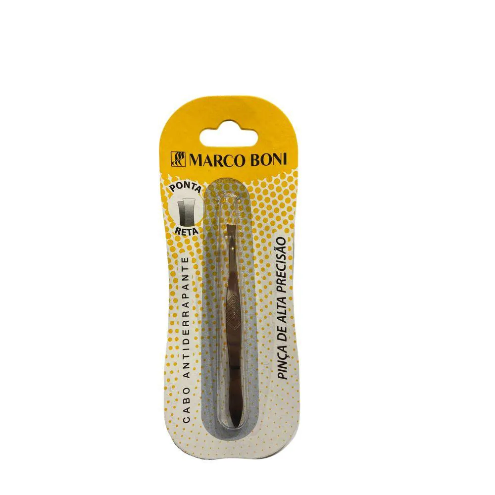 PINçA PONTA RETA DOURADA 90MM AçO CARBONO 6118B MARCO BONI