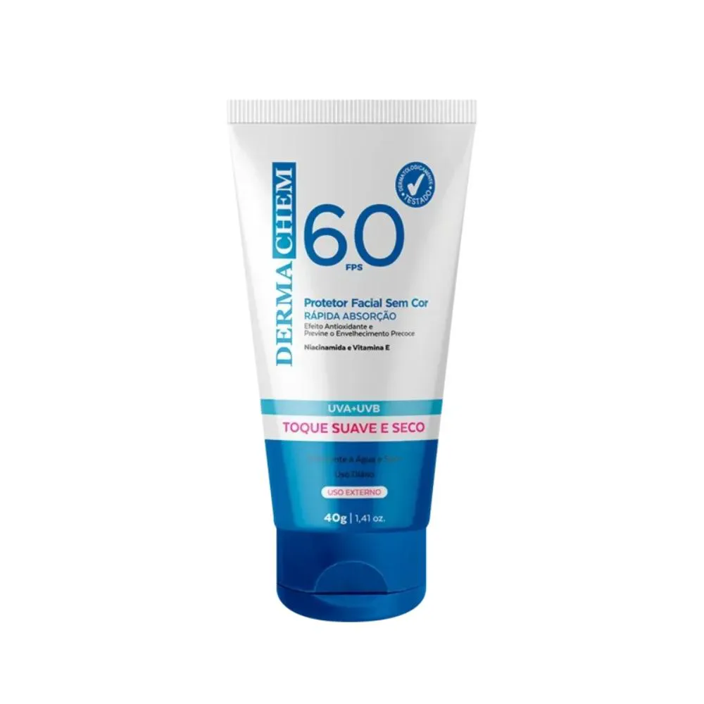DERMACHEM PROTETOR SOLAR FACIAL FPS 60 40G