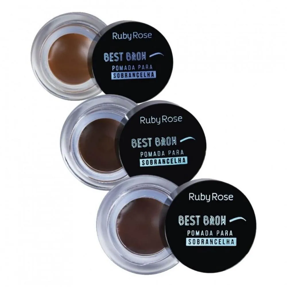 RUBY ROSE HB8400 BEST BROWN POMADA PARA SOBRANCELHA 3.3G Light