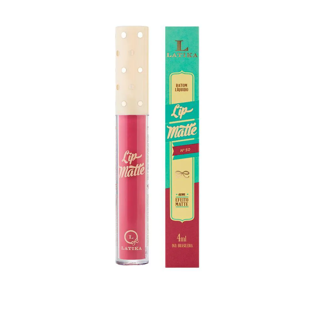 Batom Líquido Lip Matte Latika Alta Fixaçao Pigmentaçao 50