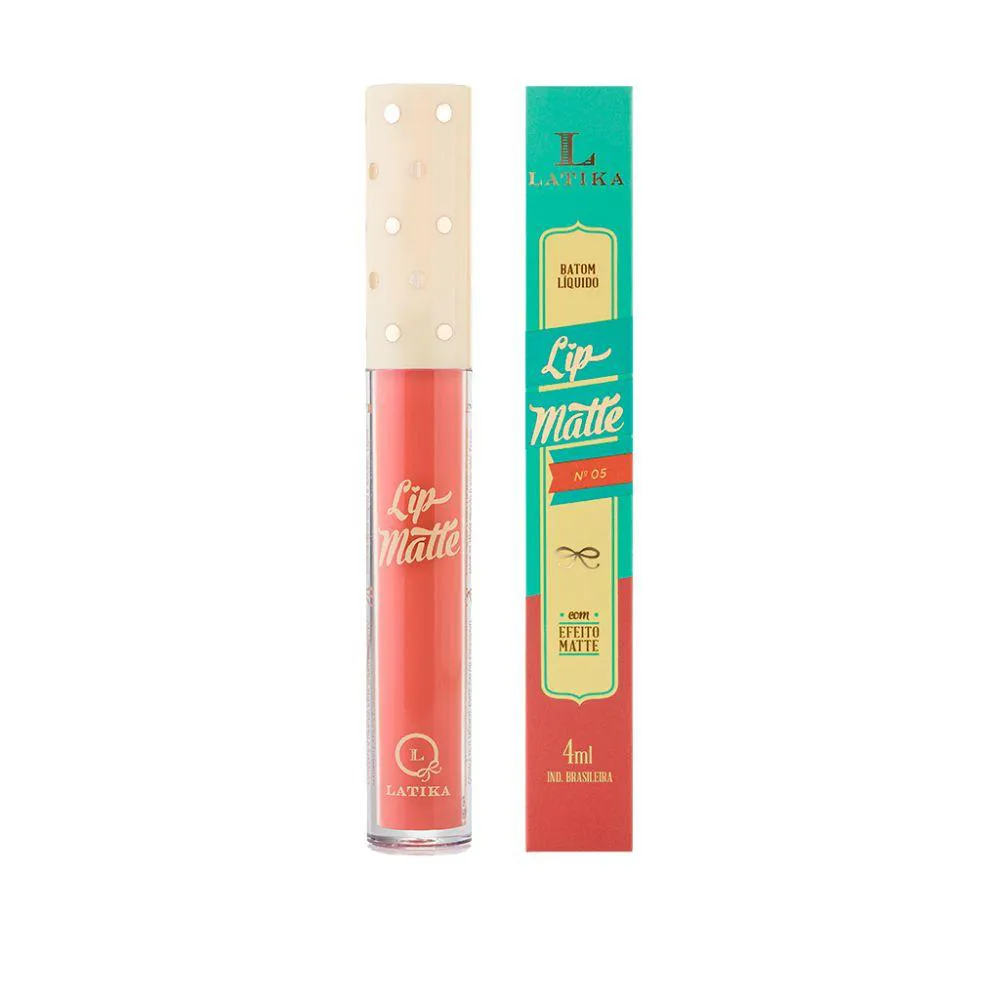 Batom Líquido Lip Matte Latika Alta Fixaçao Pigmentaçao 05 5