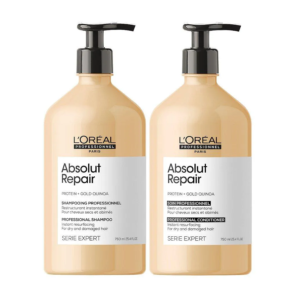 KIT LORéAL GOLD QUINOA - SHAMPOO E CONDICIONADOR 750ML