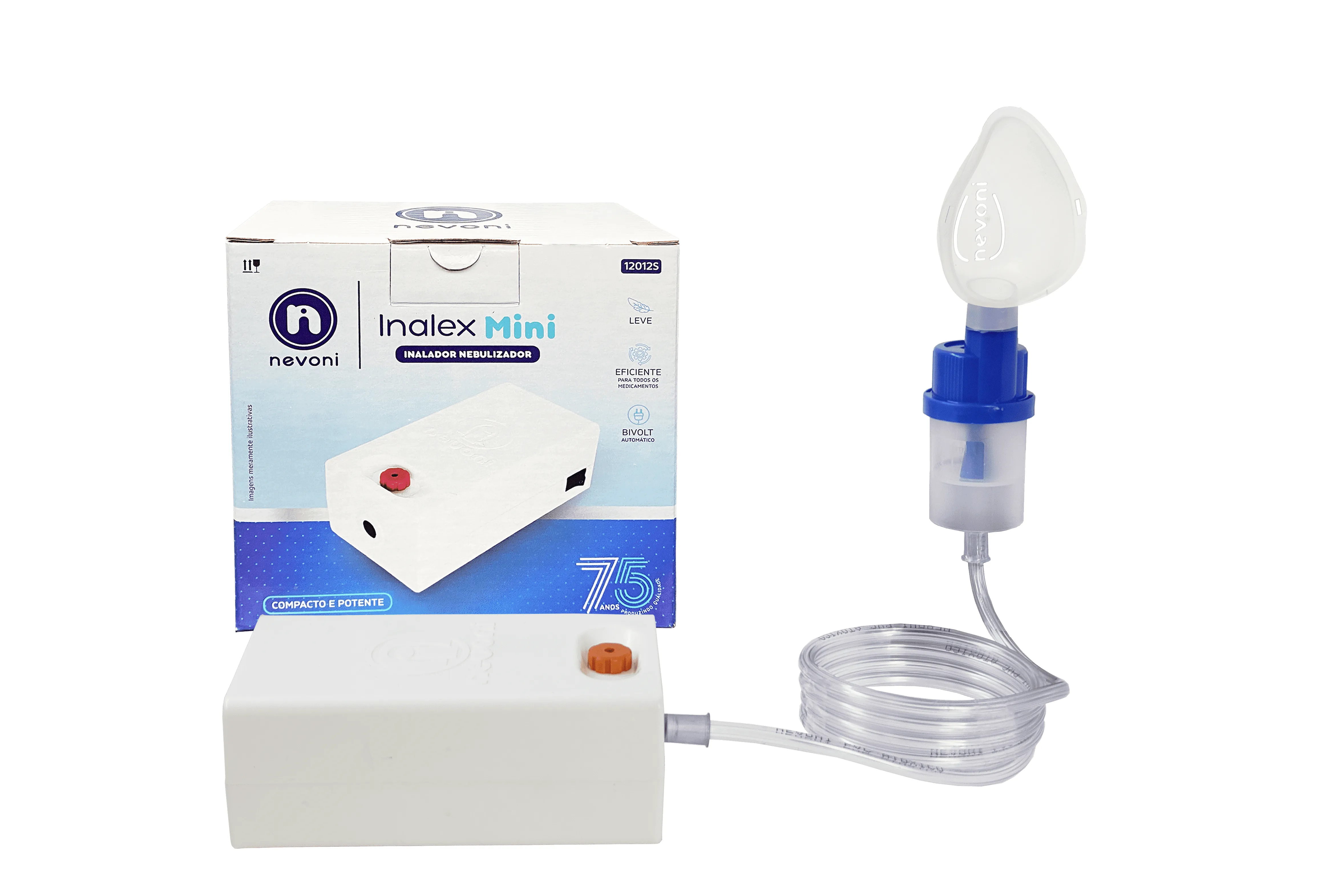 Inalador Nebulizador Nevoni Inalex Mini 12012S