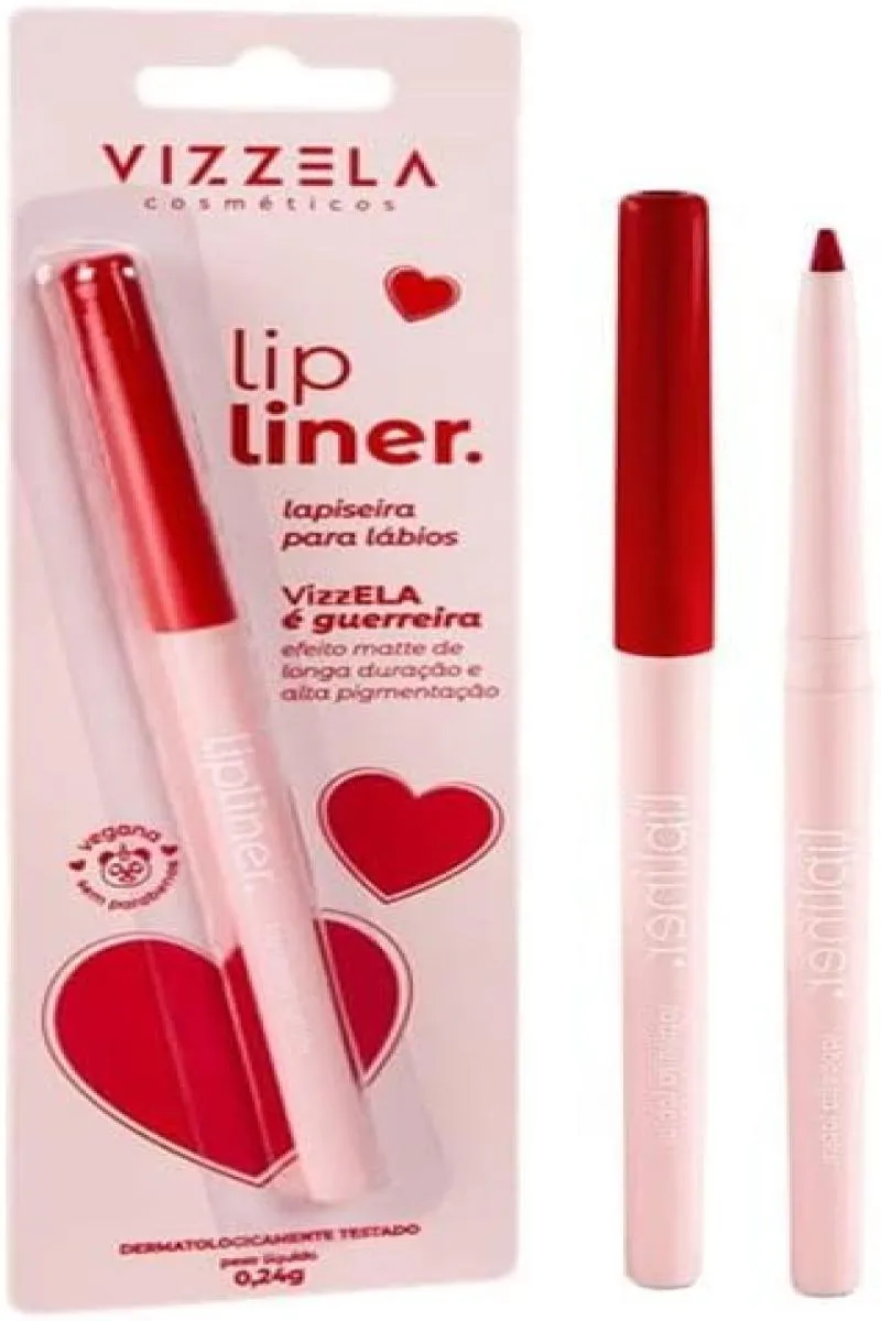 VIZZELA LIP LINER COR 04 GUERREIRA LAPISEIRA LABIAL