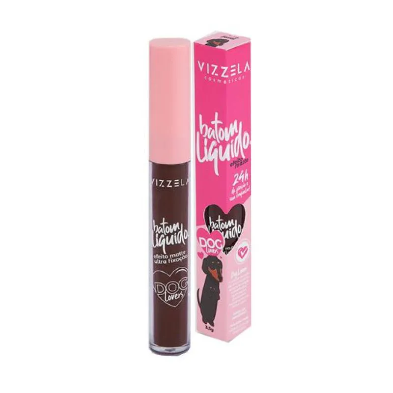 Vizzela Cosméticos Dog Lovers Cor 12 Basset Batom Líquido