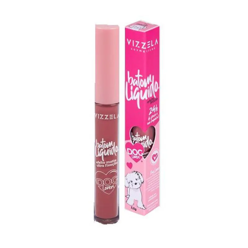 Vizzela Cosméticos Dog Lovers Cor 16 Maltês Batom Líquido