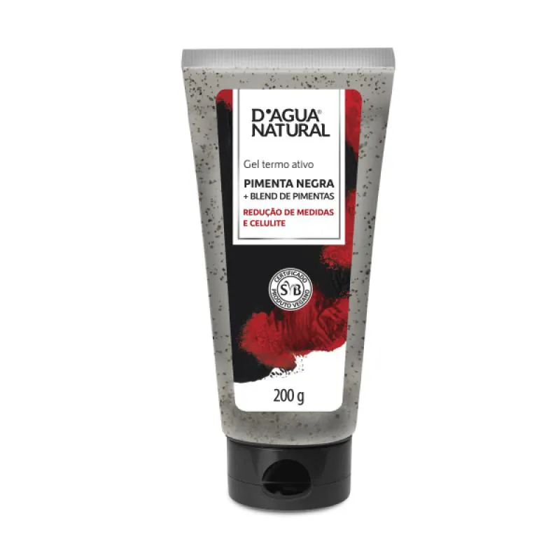 GEL TERMO ATIVO PIMENTA NEGRA E BLEND DE PIMENTAS REDUçãO DE MEDIDAS E CELULITE